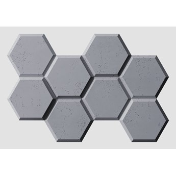97,5x65x3,5 cm VT - PB01 (B8 antracyt) HEKSAGON - panel dekor 3D beton architektoniczny