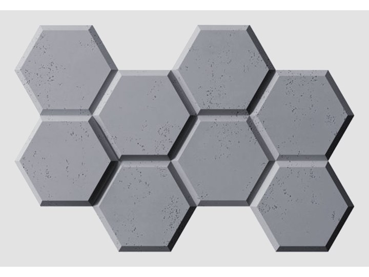 97,5x65x3,5 cm VT - PB01 (B8 antracyt) HEKSAGON - panel dekor 3D beton architektoniczny