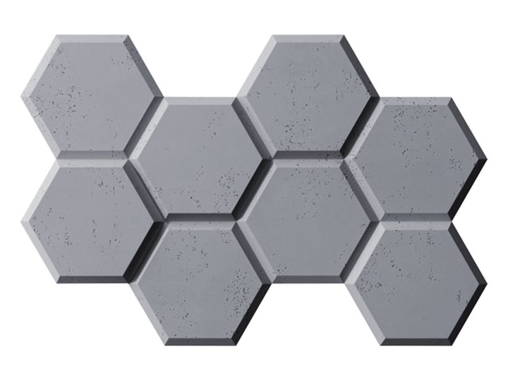 97,5x65x3,5 cm VT - PB01 (B8 antracyt) HEKSAGON - panel dekor 3D beton architektoniczny Kategoria Panele 3D
