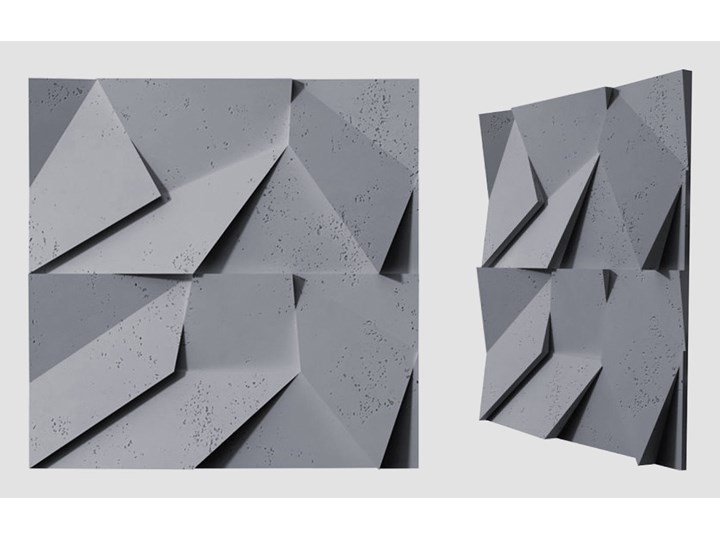 60x60x3,8 cm VT - PB06 (B8 antracyt) ORIGAMI - panel dekor 3D beton architektoniczny Kategoria Panele 3D Kolor Szary