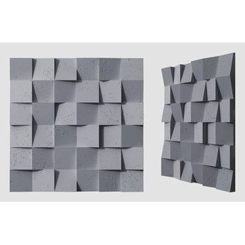60x60x3 cm VT - PB15 (B8 antracyt) COCO - panel dekor 3D beton architektoniczny