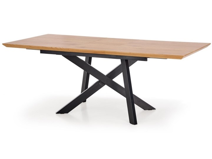 SELSEY Stół rozkładany Balse 160-200x90 cm Płyta MDF Rozkładanie Rozkładane Drewno Wysokość 76 cm Stal Długość 160 cm Długość 200 cm Szerokość 160 cm Styl Industrialny