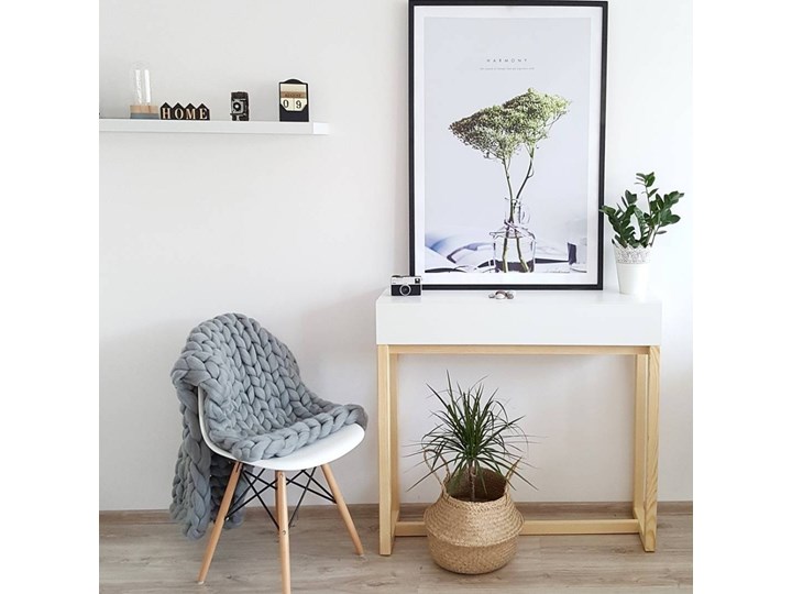 SELSEY Konsola Skandynawia Solid 100x31 cm Z szufladą Szerokość 100 cm Z półką Wysokość 75 cm Sosna Drewno Głębokość 40 cm Rodzaj nóg Płozy