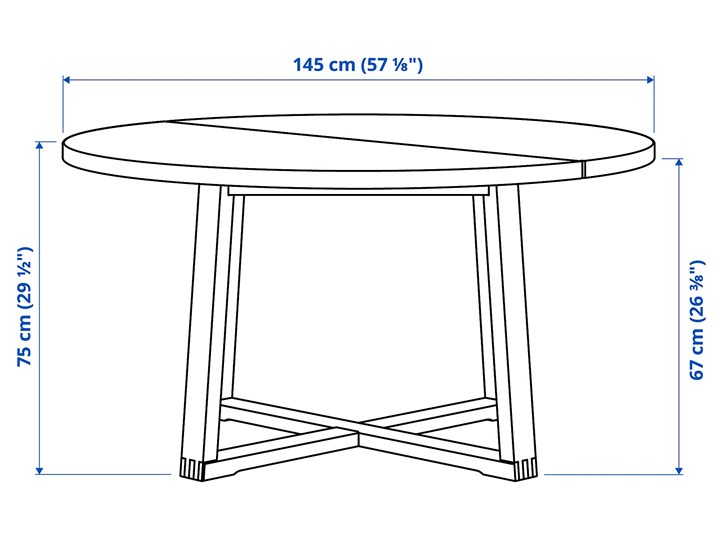 IKEA MÖRBYLÅNGA Stół, okl dęb brązowa bejca, 145 cm Pomieszczenie Stoły do kuchni Wysokość 75 cm Drewno Kategoria Stoły kuchenne