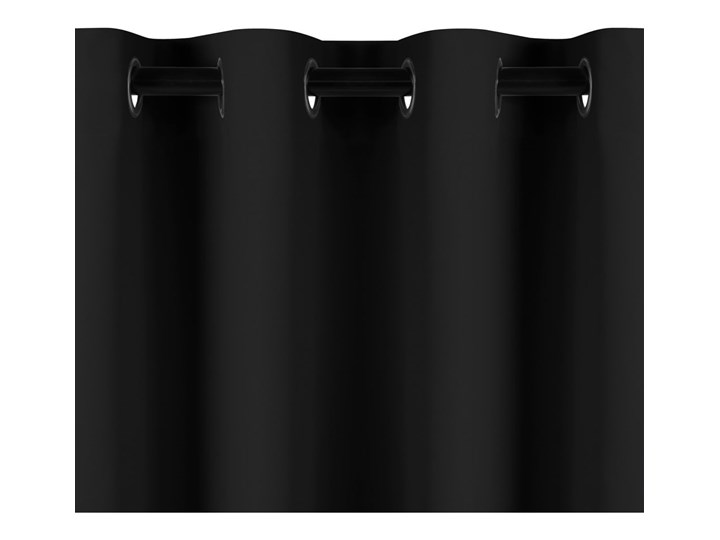 Czarna zasłona zaciemniająca AmeliaHome Eyelets Black, 140x245 cm