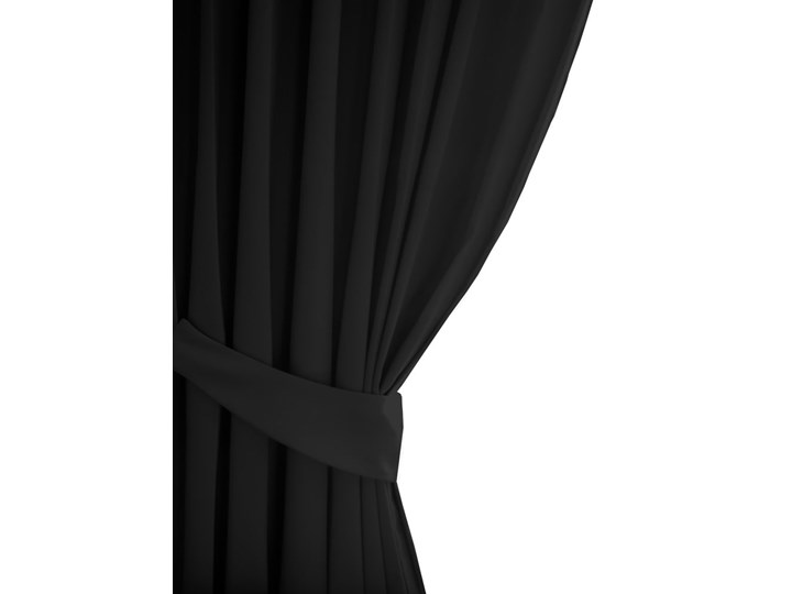 Czarna zasłona zaciemniająca AmeliaHome Eyelets Black, 140x245 cm