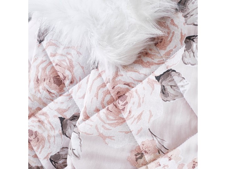 Różowa pikowana narzuta na łóżko Catherine Lansfield Canterbury Rose, 220x230 cm Poliester Kolor Różowy