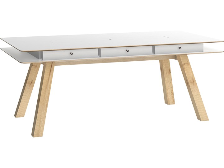 Stół 200x100 Płyta MDF Szerokość 100 cm Drewno Rozkładanie Wysokość 76 cm Długość 200 cm Kształt blatu Prostokątny
