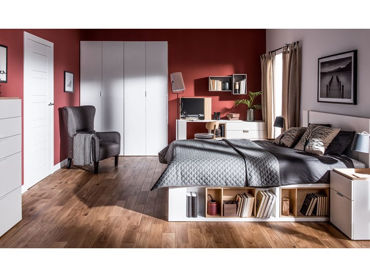 Łóżko 2-osobowe Łóżko drewniane Kategoria Łóżka do sypialni