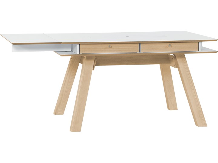 Stół rozkładany Kształt blatu Prostokątny Wysokość 76 cm Płyta MDF Długość 139 cm Drewno Styl Skandynawski