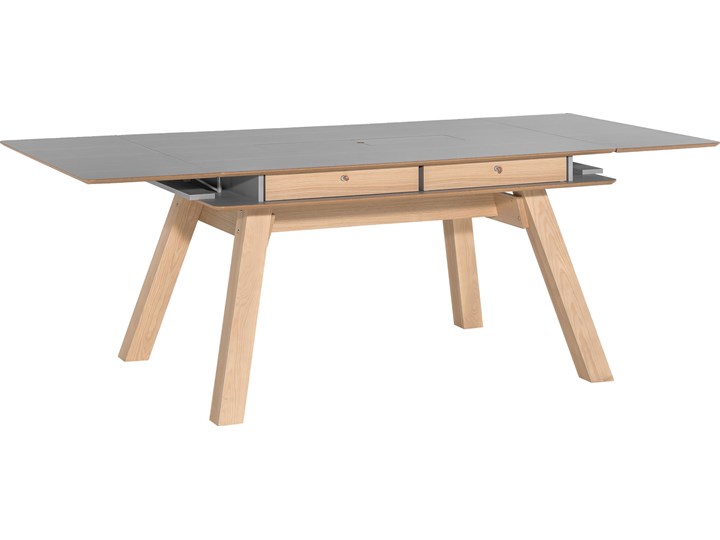Stół rozkładany Wysokość 76 cm Płyta MDF Drewno Długość 139 cm Kolor Biały