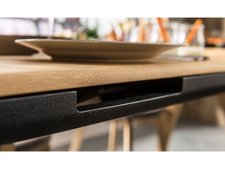Stół z szufladami Metal Szerokość 100 cm Drewno Długość 180 cm  Wysokość 75 cm Kolor Beżowy Kształt blatu Prostokątny