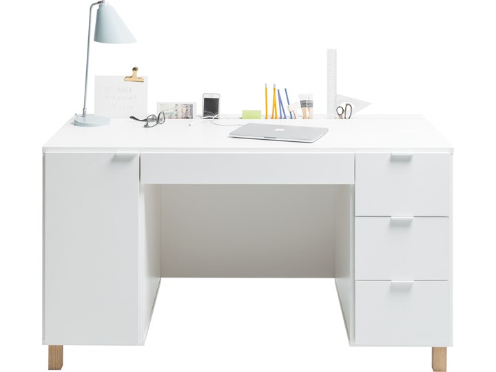 Biurko 140 Drewno Metal Biurko tradycyjne Głębokość 65 cm Kategoria Biurka Szerokość 140 cm Styl Nowoczesny