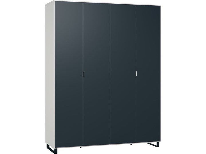 Szafa 4-drzwiowa Płyta MDF Drewno Metal Pomieszczenie Sypialnia