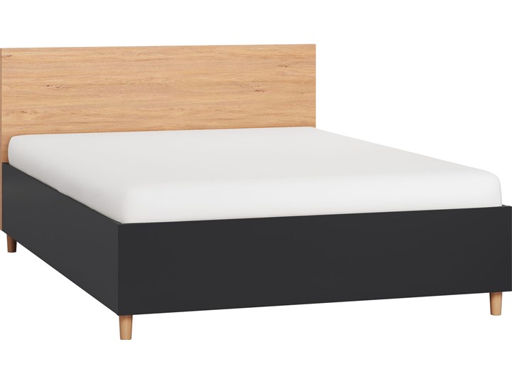 Łóżko 140x200 Łóżko drewniane Kategoria Łóżka do sypialni Pojemnik na pościel Bez pojemnika