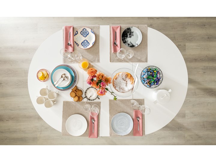 Stół rozkładany okrągły Kolor Biały