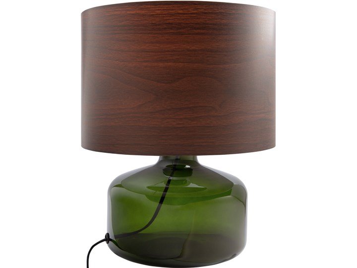 Lampa stołowa Somo Kolor Brązowy Lampa z abażurem Kolor Zielony