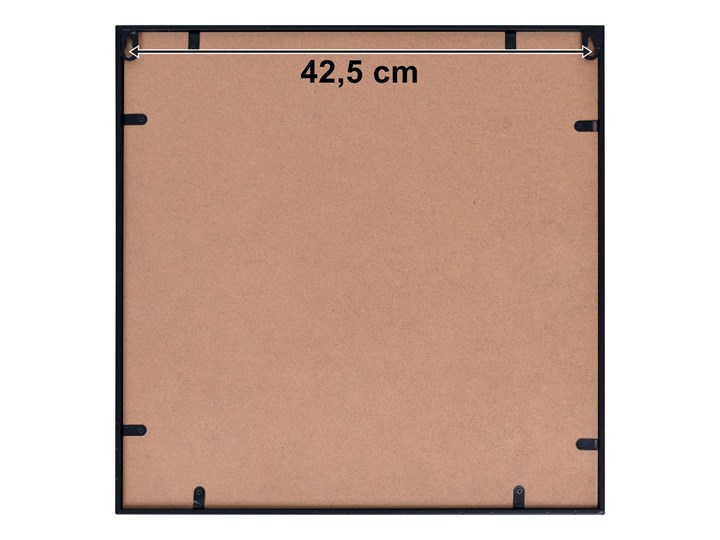 Lustro kwadratowe 45cm Tiffany czarne Lustro z ramą Styl Nowoczesny