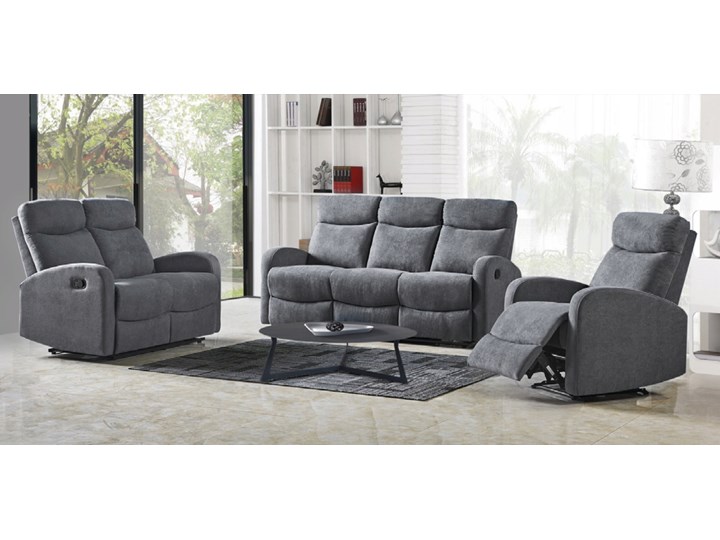 Sofa Rozkładana OSLO 2S Wypoczynkowa Popiel HALMAR Pomieszczenie Salon Głębokość 95 cm Szerokość 128 cm Typ Gładkie