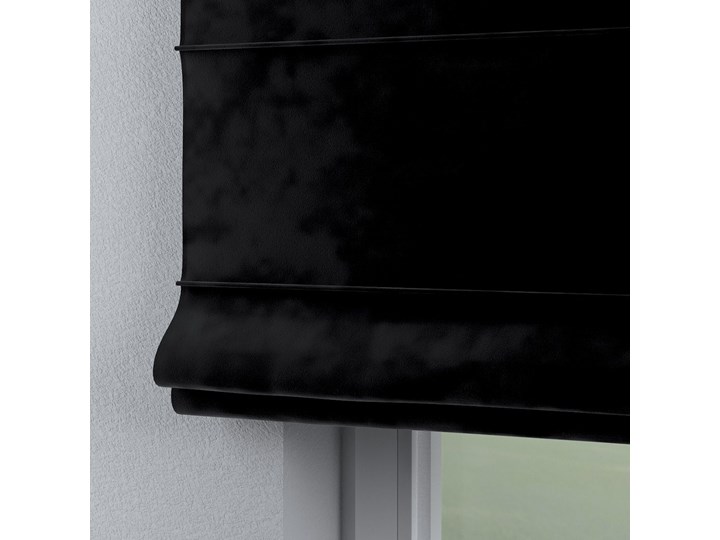 Roleta rzymska Capri, głęboka czerń, szer.80 × dł.170 cm, Velvet Kolor Czarny Pomieszczenie Salon