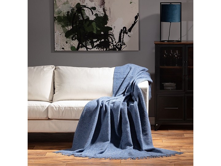 Pled Zelandia 140x200 melange blue, 140 x 200 cm 130x180 cm 140x200 cm Wełna Pomieszczenie Salon