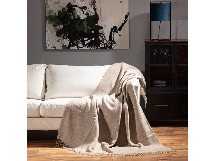 Pled Zelandia 140x200 melange natural, 140 x 200 cm Wełna Kategoria Koce i pledy 130x180 cm 140x200 cm Pomieszczenie Sypialnia