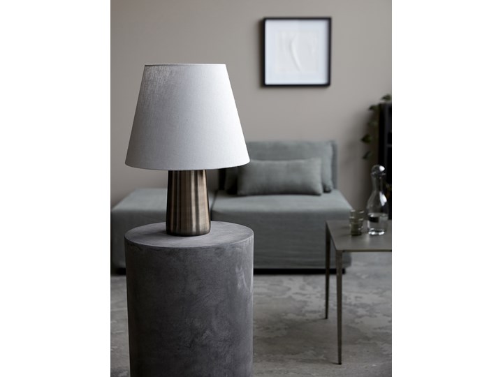 Lampa stołowa Bakora Ø13 cm biała Kolor Szary Kategoria Lampy stołowe