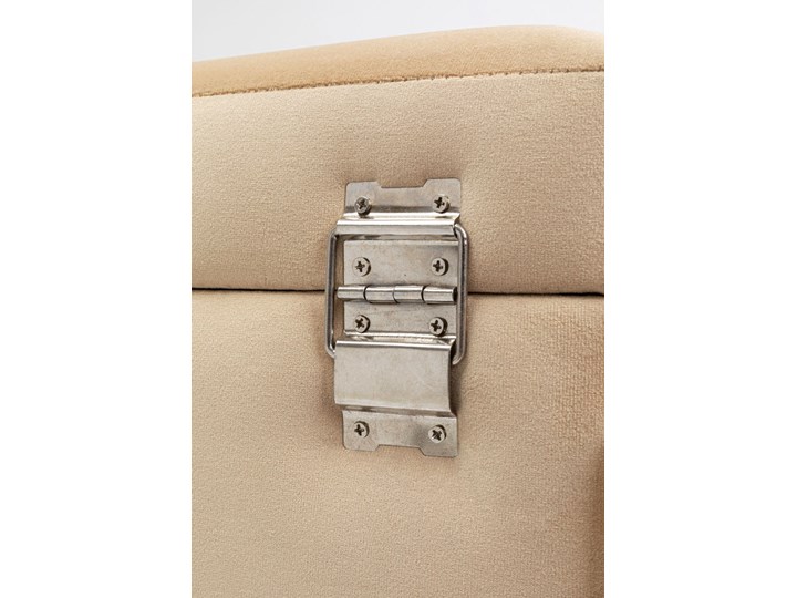 Ławka ze schowkiem Buttons Storage 80x43 cm beżowa Kolor Beżowy Pomieszczenie Salon