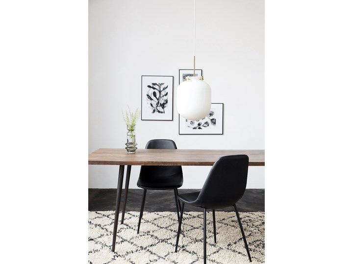 Lampa wisząca Ball ∅30x35 cm biała Szkło Metal Lampa kula Kolor Biały