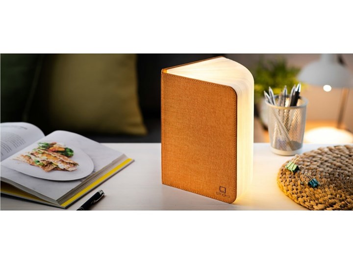 Pomarańczowa lampa stołowa LED w kształcie książki Gingko Booklight Lampa dekoracyjna Lampa z kloszem Wysokość 22 cm Kategoria Lampy stołowe
