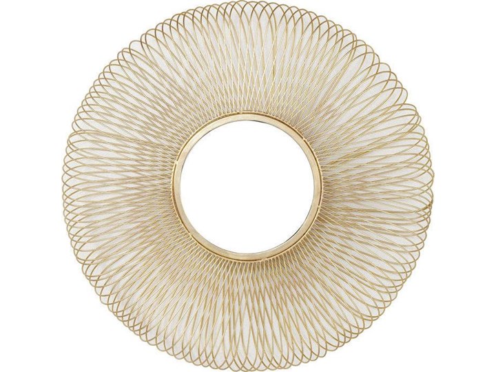 Lustro wiszące El Sol Gold Ø79 cm złote Lustro z ramą Ścienne Okrągłe Pomieszczenie Salon