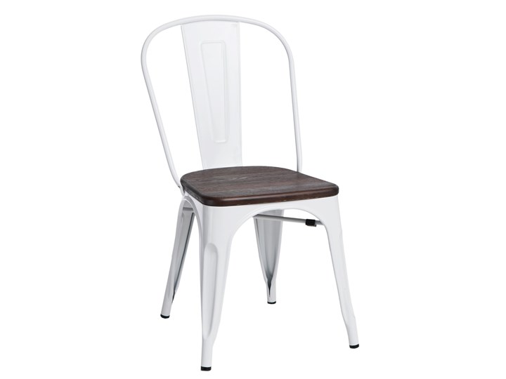 Krzesło Paris Wood sosna szczotkowana/biały Głębokość 44 cm Metal Wysokość 84 cm Krzesło inspirowane Drewno Wysokość 43 cm Szerokość 42 cm Styl Glamour