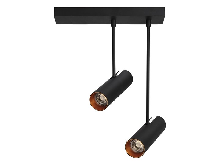 Azzardo AZ3521 - Żyrandol LENS 2xGU10/35W/230V Metal Tkanina Ilość źródeł światła 2 źródła Kolor Czarny