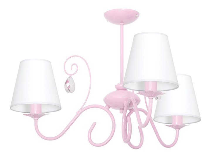 Dziecięca lampa wisząca LAURA 3xE14/60W/230V jasnoróżowa