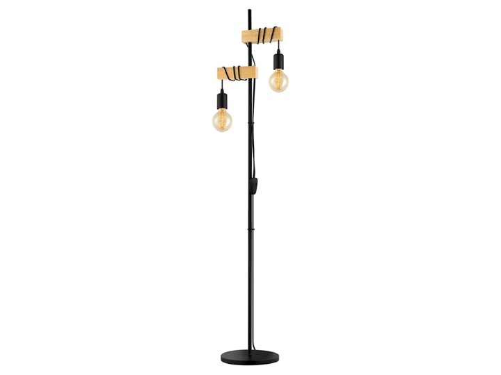 Eglo 32919 - Lampa stołowa TOWNSHEND 2xE27/10W/230V Lampa inspirowana Drewno Styl Nowoczesny Metal Kategoria Lampy podłogowe