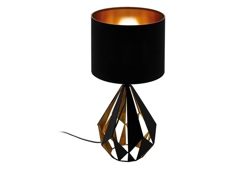 Eglo 43077 - Lampa stołowa CARLTON 1xE27/60W/230V Kolor Czarny Wysokość 51 cm Lampa z abażurem Kategoria Lampy stołowe