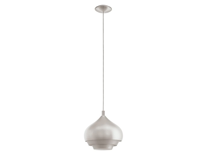 Eglo 97243 - Żyrandol na lince CAMBORNE 1xE27/60W/230V srebrny średnica 290 mm Metal Lampa z kloszem Styl Nowoczesny