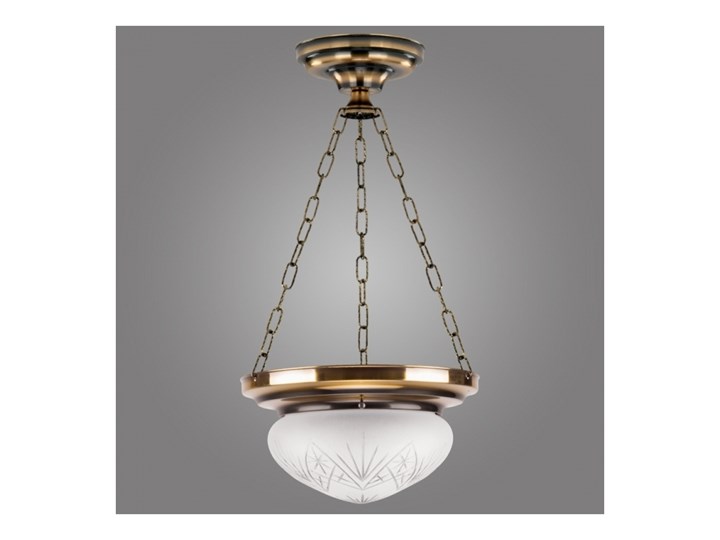 Kemar OPW60/M/P - Żyrandol OURO EAGLE 1xE27/100W/230V Metal Lampa z kloszem Szkło Styl Klasyczny
