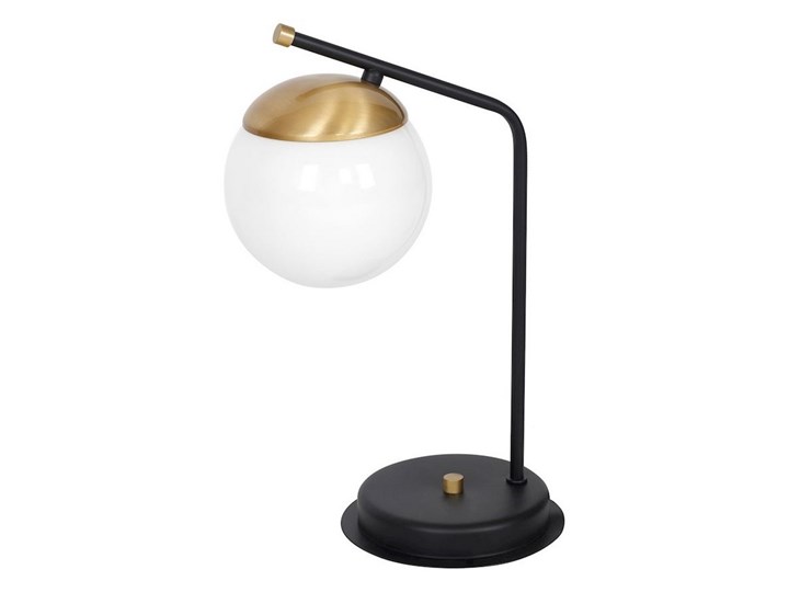 Lampa stołowa CARINA 1xE14/40W/230V czarna Wysokość 38 cm Lampa z kloszem Kolor Biały Kategoria Lampy stołowe