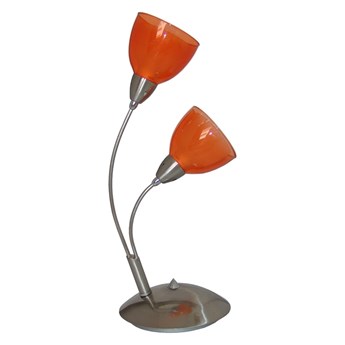 Lampa stołowa CARRAT matowy chrom/ pomarańczowy