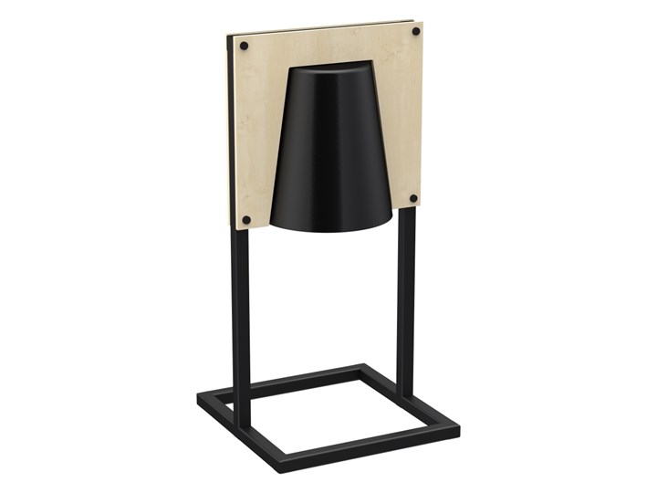 Lampa stołowa NOAH 1xE27/60W/230V Kolor Czarny Lampa z abażurem Wysokość 40 cm Kolor Beżowy