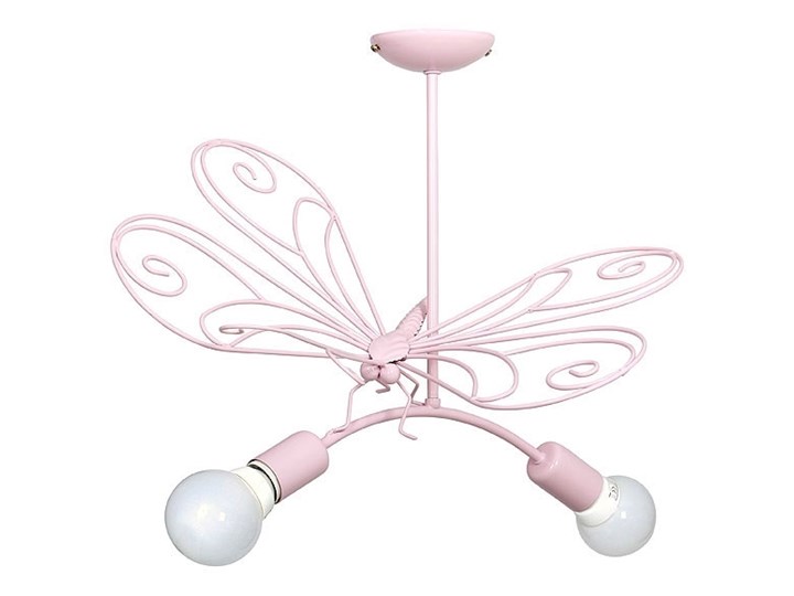 Lampa wisząca dziecięca Motyl 2xE27/60W różowa