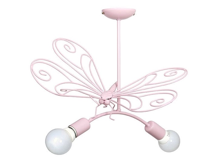 Lampa wisząca dziecięca Motyl 2xE27/60W różowa Kolor Różowy Kategoria Lampy dziecięce