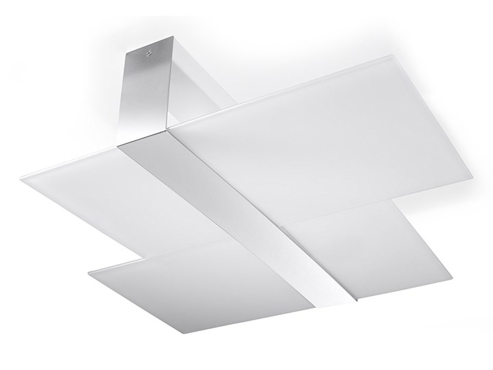 Plafon MASSIMO 2xE27/60W/230V biały/chrom Szkło Metal Styl Nowoczesny