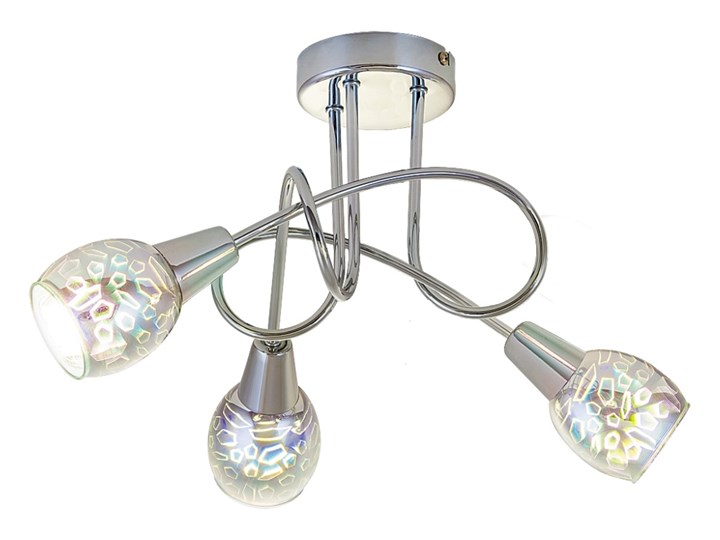 Rabalux 6009 - Lampa sufitowa PORTO 3xE27/40W Metal Szkło Styl Nowoczesny