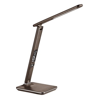 Solight WO45-H - LED Lampa stołowa z wyświetlaczem LED/9W/230V brązowy