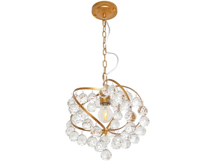 Żyrandol kryształowy na łańcuchu VIOLETA 1xE27/60W/230V Metal Lampa z kryształkami Styl Glamour
