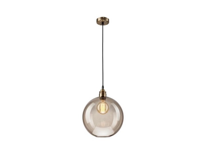 Żyrandol na lince 1xE27/60W/230V Metal Szkło Lampa z kloszem Kolor Szary