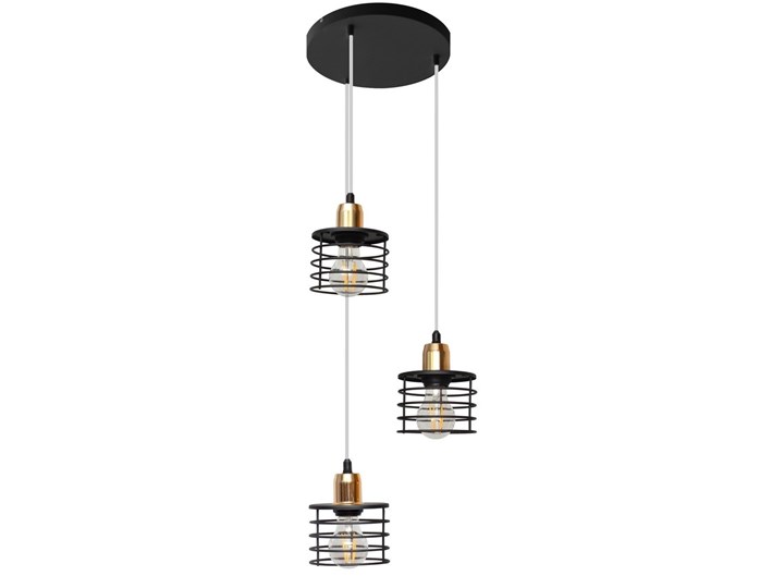 Żyrandol na lince EDISON 3xE27/60W/230V Kategoria Lampy wiszące Metal Ilość źródeł światła 3 źródła