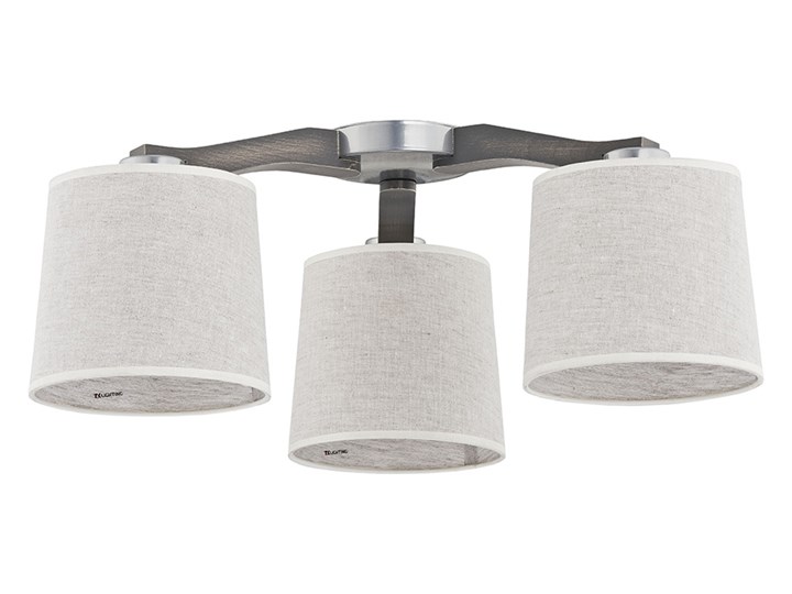 Żyrandol natynkowy ERIS 3xE27/60W/230V Metal Drewno Styl Nowoczesny